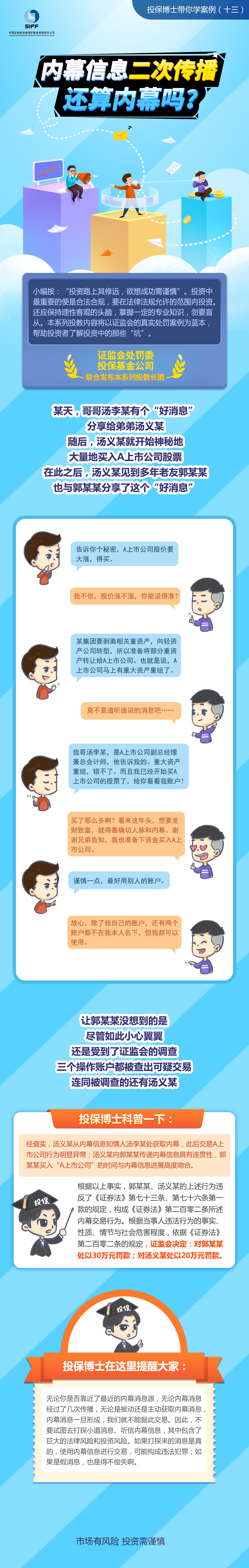 [投保博士课堂]内幕信息二次传播还算内幕吗？